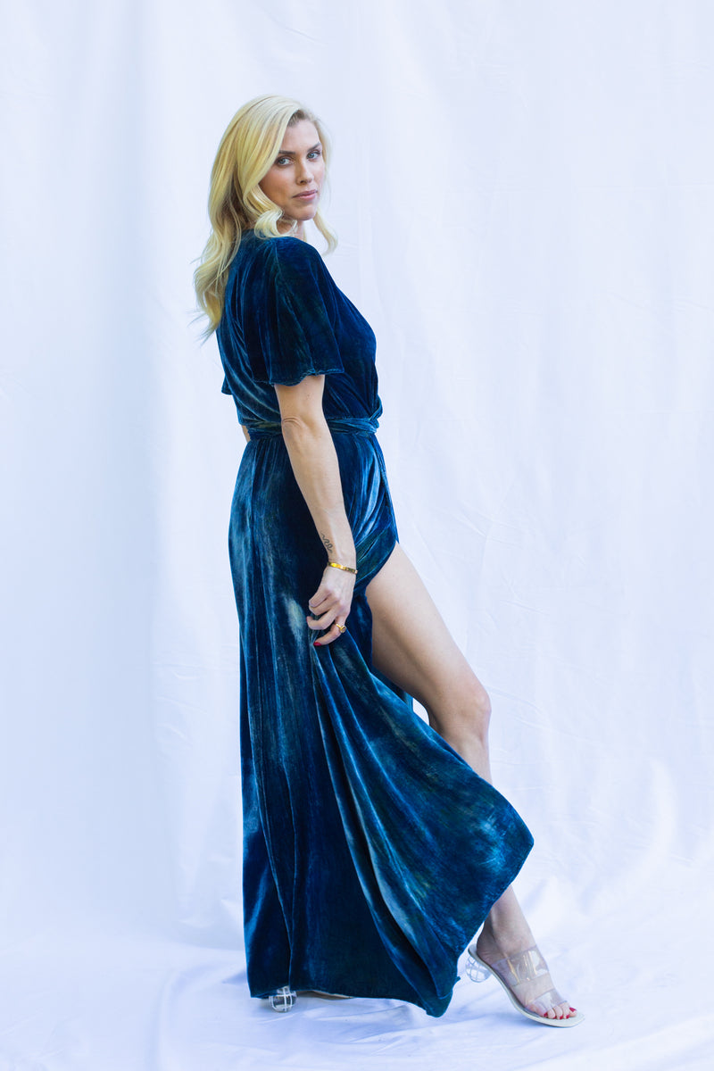 VELVET VENUS WRAP DRESS - ROYALTY BLUE ...